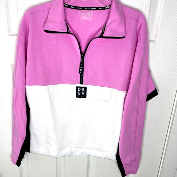Dkny Sweaters - DKNY Sport Woman’s Colorblock Pullover Quarter Zip Sweatshirt